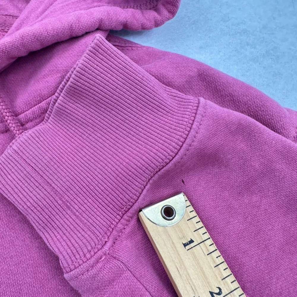 The North Face Mens XL Pink Logo Pullover Hoodie Fleece Sweatshirt READ